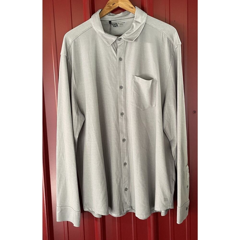 VRST Shirt‎ Soft Stretch Long Sleeve Wicking Anti Odor Button Up XXL New
